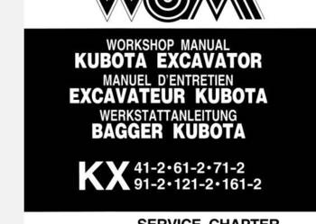Kubota KX41-2 KX61-2 KX71-2 KX91-2 KX121-2  KX161-2 INSTRUKCJA NAPRAWY Kubota KX41-2 KX61-2 KX71-2 KX91-2 KX121-2  KX161-2 INSTRUKCJA NAPRAWY