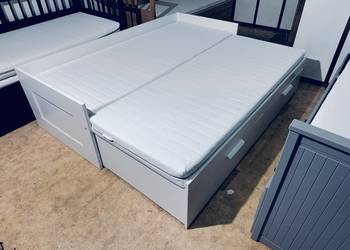 WYPRZEDAŻ 3 sztuki IKEA BRIMNES Leżanka Łóżko z 2 szufladami, 2 materace ,b