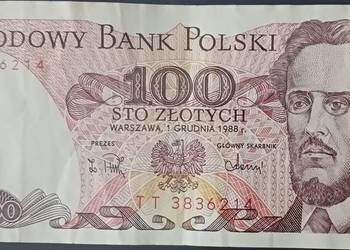100 złotych  1.XII.1988 seria TT