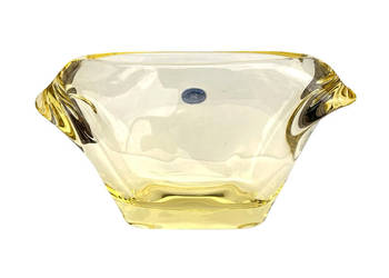 Szklany wazon  proj. M. Klingera Železný Brod Sklo (ZBS), Czechy lata 70.