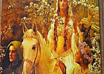 John Collier - ,,Królowa Ginewra '' - ,reprodukcja , rok 1900