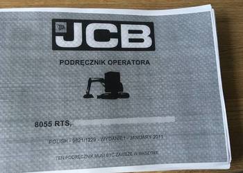 dtr instrukcja obsługi koparka jcb 8055 rts i inne