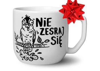 Kubek Ceramiczny Ręcznie Malowany PTAK 300ml Prezent Do Pracy