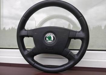 Skoda Fabia I 1 6Y kierownica skórzana skóra Airbag