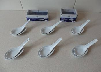 Kolekcja - NOWA Porcelana Chińska - Łyżki + Podstawki, 12 szt. wi