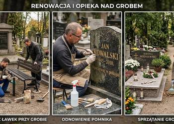 Malowanie liter, napisów, odnowienie, Cmentarz smętna, bardzka, Wrocław