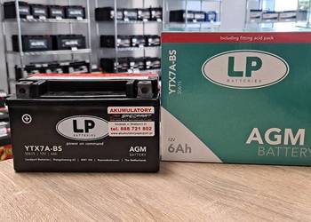 AKUMULATOR MOTOCYKLOWY 12V 6Ah 105A LP YTX7A-BS