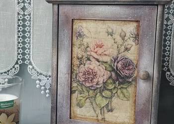 Drewniana szafka na klucze „My Sweet Home” – styl vintage shabby chic