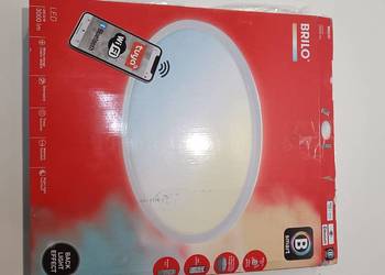 Plafon sufitowy LED Briloner z funkcją inteligentnego sterowania.