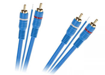 Kabel 2 x RCA - 2 x RCA + żyła 5m przewód audio RCA 5m