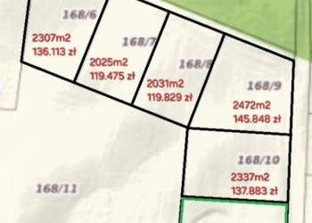 Sprzedam 5 działek z Warunkami Zabudowy 15 km od Olsztyna