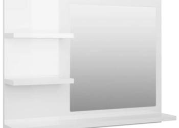 Lustro łazienkowe białe wysoki połysk 60x105x45 cm WM-805012