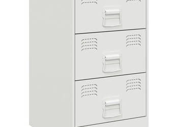 Szafka nocna biała 345x39x62 cm stal WM-841785