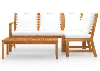 vidaXL 4-cz. zestaw wypoczynkowy do ogrodu, poduszki(SKU:3057771)