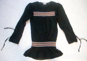 Editions Czarna Tunika Haft Gumki 34 36