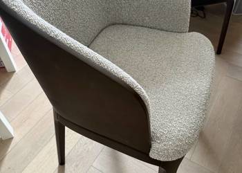 Zestaw 2 krzeseł tapicerowanych dębowych