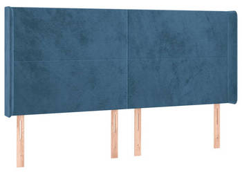 Zagłówek do łóżka z LED ciemnoniebieski 183x16x118/128 cm WM-3123832