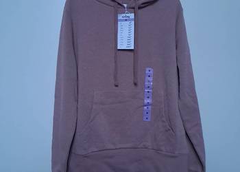 Sinsay bluza z kieszenią kangur i kapturem M kolor brudny róż