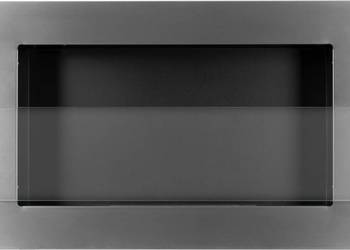 Biokominek wiszący z szybą 650x400 inox BIOKOMINEK INXO 650X400