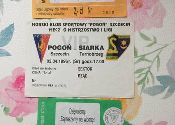 ( 1161. ) Bilety Pogoni Szczecin 1996 R.
