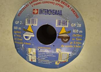 Uszczelka gumowa, samoprzylepnado okien i drzwi biała 100mb