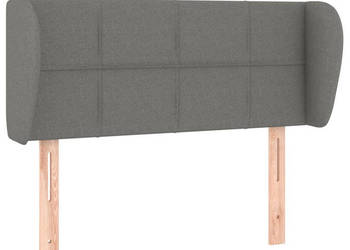 Zagłówek uszak ciemnoszary 83x23x78/88 cm tkanina WM-3117119