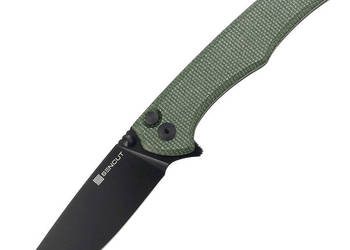 Nóż składany Sencut Crowley Green Micarta, Black Stonewashed D2 (S21012-3)