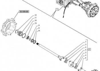 New Holland T6070 Półoś przegubowa 84184133
