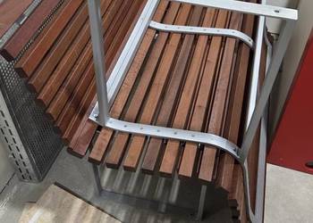 Ławka drewniana metalowa