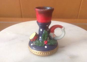 Świecznik ceramiczny świąteczny.