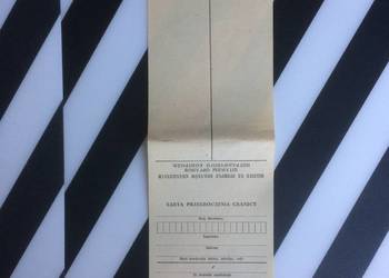 ( 1046. ) Karta Przekroczenia Granicy