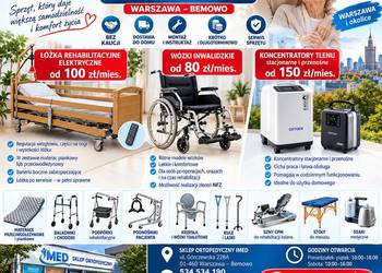 Łóżka rehabilitacyjne od 100 zł, Wózki inwalidzkie od 80 zł Wynajem IMED
