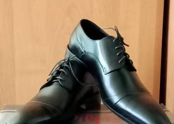 Półbuty skórzane, wizytowe,czarne