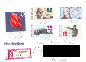Kop. z koresp. Filat. DDR - Polska   1977