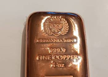 Sztabka miedzi Germania Mint 5 uncji