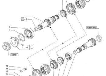 New Holland T6010 T6090 T6070 Wał pośredni 47124368