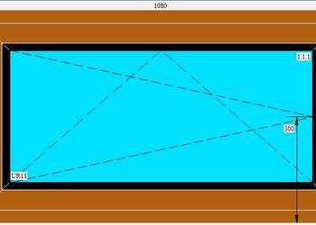 OKNO PCV 1080 x 600 2 STRONNY ZŁOTY DĄB