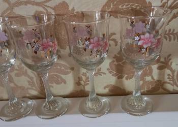 Komplet 4 kieliszki do wina ręcznie malowane