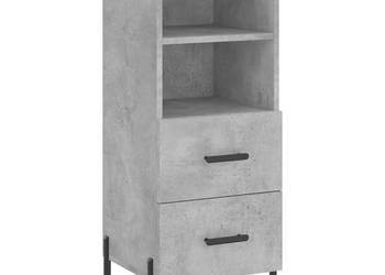 Szafka szarość betonu 345x34x90 cm materiał drewnopochodny WM-828680