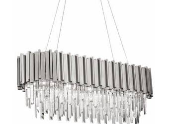 Pipe Organ Crystal Chrome - Long Chandelier - żyrandol krys…