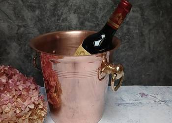 Miedziany cooler miedziany pojemnik na wino pojemnik do chłodzenia szampana