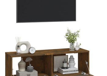 Ścienne szafki TV 2 szt. przydymiony dąb 100x30x30 cm WM-820466