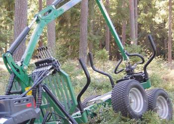 Przyczepa leśna ATV Kellfri 2T z żurawiem 3,6m – 9KM, chwytak