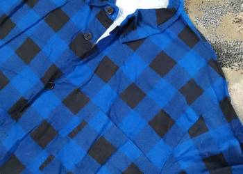 Niebieska koszula flanelowa w kratę