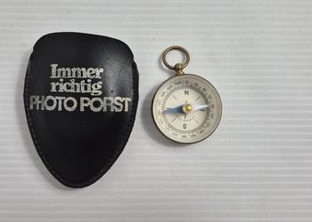 Kolekcjonerski kompas kieszonkowy PHOTO PORST - Vintage West Germany