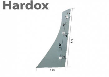 Pierś HARDOX 073257/L części do pługa KVERNELAND