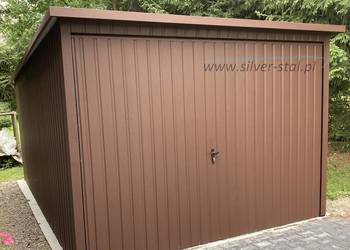 Garaż blaszany 3x5 garaże blaszane wiaty Silver-stal 8017