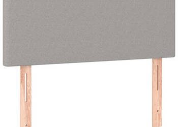 Zagłówek do łóżka z LED jasnoszary 100x5x78/88 cm tkanina WM-3121322
