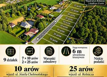 Działka budowlana 10 arów z WZ – Zamość, Karolówka (Chyża)
