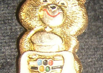 przypinka miś Misza ZSRR olimpiada w Moskwie 1980r_Dd